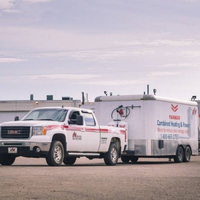 LSM Truck and Trailer on Commercial Worksite