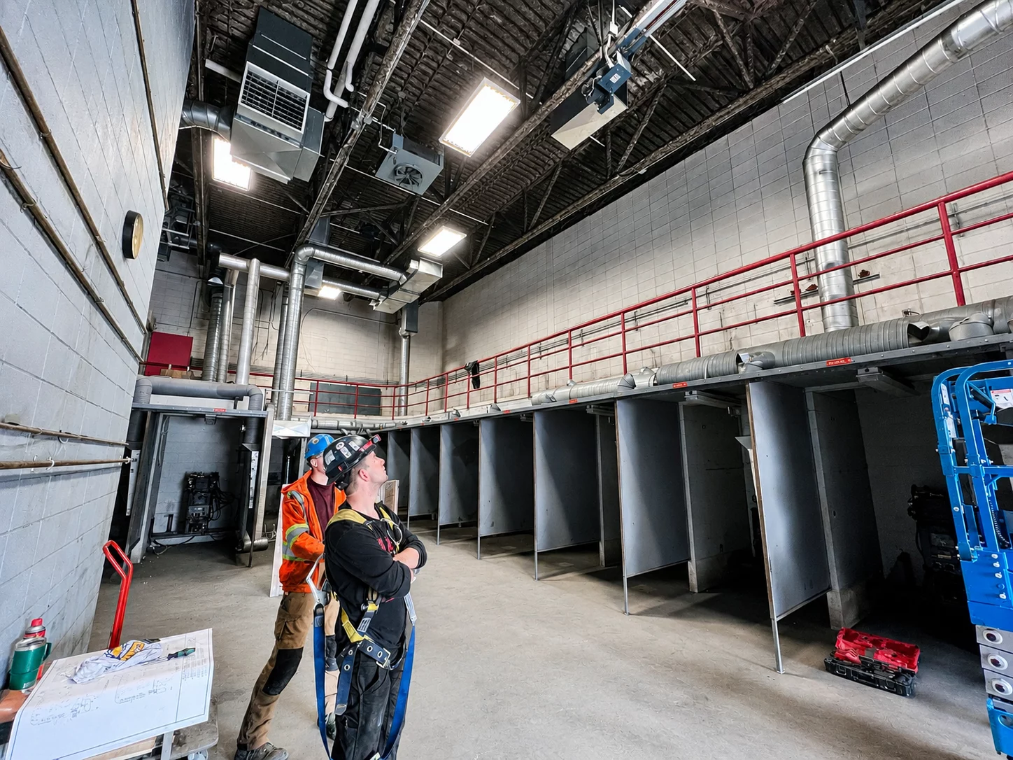 NWP plumber working on welding bay